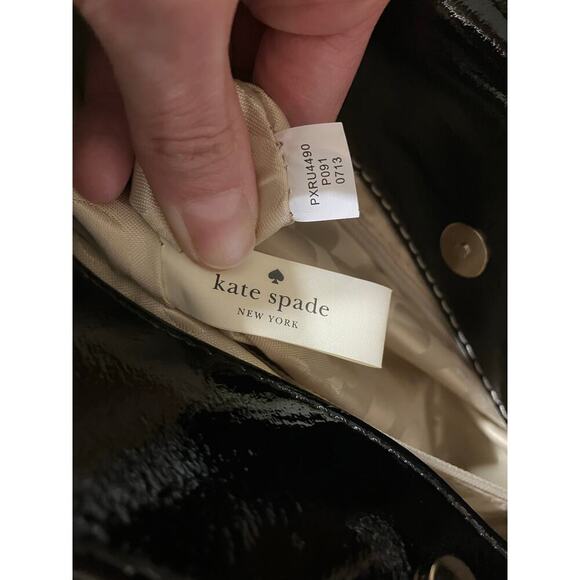 KATE SPADE LARGE BLACK, WHITE PATTON LEATHER HANDBAG (ASIS) - Picture 15 of 16